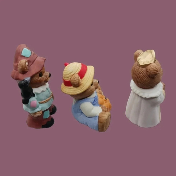 Vtg homco ceramic holloween family bears figurines set of 3 - Picture 4 of 10